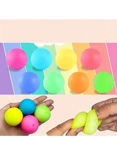 1个柔软彩色减压球 - 手部肌肉放松和压力缓解球，适合用作课堂奖励、节日礼物和派对礼品