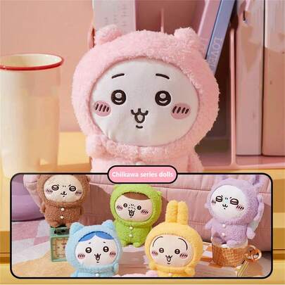 MINISO Chiikawa Pajamas Series Standing Plush Doll Cute Chiikawa Hachiware Usagi Stuffed Animals Toy Sleeping Companions Throw Pillows Super Adorable Home Decoration Holiday Christmas Gift