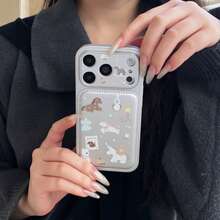 Cartoon Riding Bear Phone Case Compatible With IPhone 17 Pro Max / 16 Pro Max / 15 Pro Max / 14 Pro / 13, Fashionable Women/Minimalist Men Phone Case - Silver - View 8