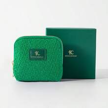 优雅编织化妆包 - 带拉链和隔层的珠宝收纳袋（绿色、蓝色、黄色、粉色） - 單件 - 查看 10