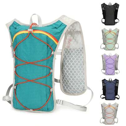 1 pieza Mochila de hidratación para correr, Mochila de agua multifuncional ligera para deportes al aire libre, Mochila de gran capacidad para senderismo y camping
