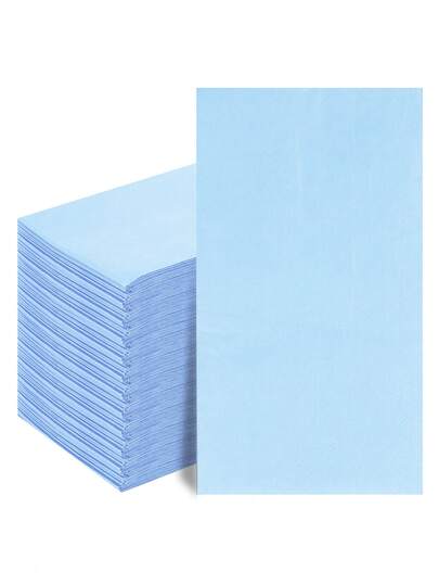 20张/套、40张/套、60张/套，清新浅蓝色长方形加厚柔软派对餐巾纸，双层柔软纸巾，展开尺寸40厘米*33厘米，适用于：婚礼、下午茶、生日派对装饰餐巾纸、派对装饰、派对用品、节日装饰、节日用品