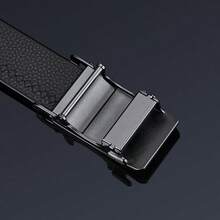 WilliamPOLO 男士皮带，仿皮自动扣商务休闲腰带，适合青年和中年人，用途广泛，可裁剪至合适长度 - 彩色 - 查看 7