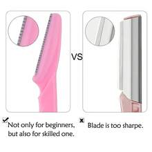Eye Brow Epilation Hair Removal Cutters Safety Knife Makeup Scraper Eyebrow Trimmer Blade Women Face Shaver Portable - A - View 7