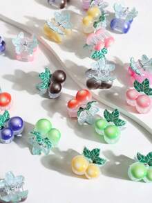 15/20/30pcs Mini Claw Clips, Multi-Color Small Hair Clips, Bangs Clips, Hair Accessories Beach Vacay Hair Claws - Multicolor - View 4