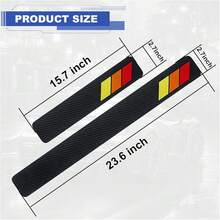 New-  4PCS Tri-Color Door Sill Tectors, Anti-Scratch Carbon Fiber Entry Step Guard Sticker,  Car Front/Rear Door Threshold Tection Stripe For Most Vehicl(Red) - Red - View 2