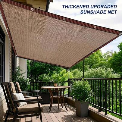 Tấm che nắng ngoài trời 2m, lưới chống tia UV 90%, có khoen lưới, thích hợp để che phủ cây trồng/che nắng hiên nhà/mái che sân vườn/nhà kính/nhà để xe/chuồng chó