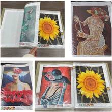 粉色 A3 30 页钻石画相册收纳册作品集展示透明口袋大文件夹文具。 - 查看 5