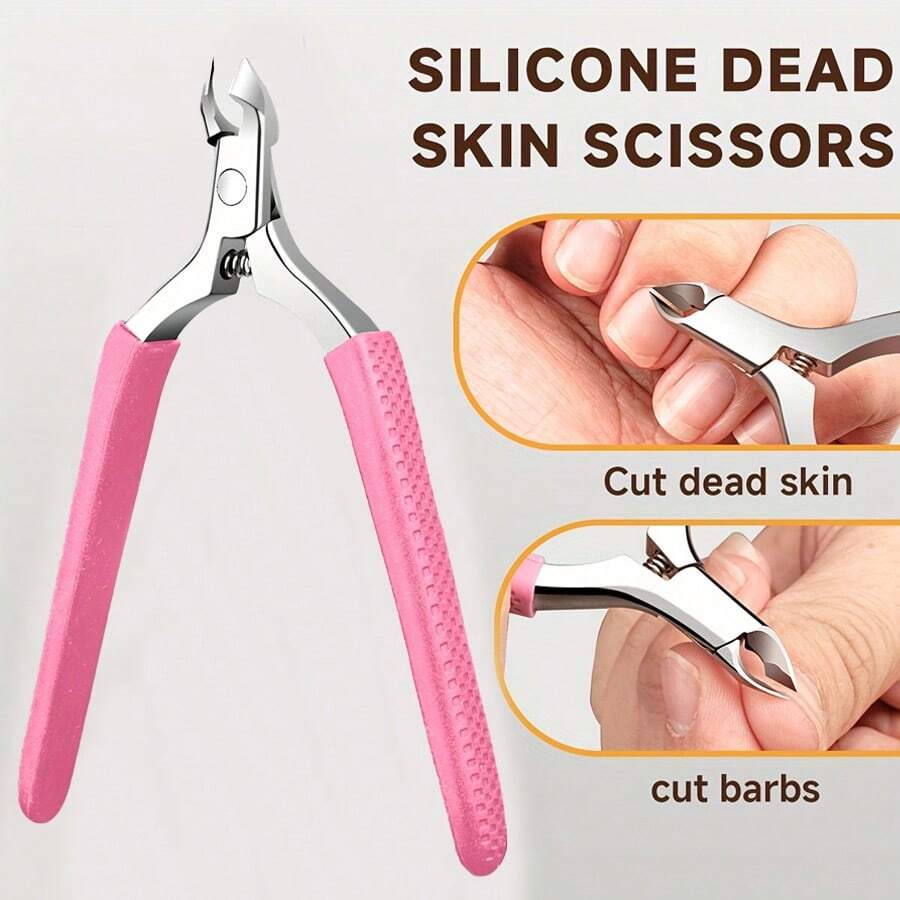 Professional Callus Trimmer, Precise Dead Skin Cutting, Suitable For Finger And Toe Nails, Non-Slip Silicone Handle Callus Cutter (Pink)
