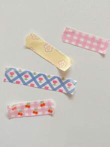 1 pieza Cinta de papel con diseño de flor de cereza de estilo lindo y femenino al estilo japonés y coreano para decoración de diario DIY - multicolor - Ver 4