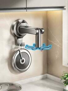 Giá treo tường hình bạch tuộc xoay 360°, thích hợp để đựng thớt, dụng cụ nấu ăn, thìa, khăn tắm, khăn lau, bông tắm, phụ kiện nhà bếp, phụ kiện phòng tắm, giá phơi đồ. - A - Xem 3