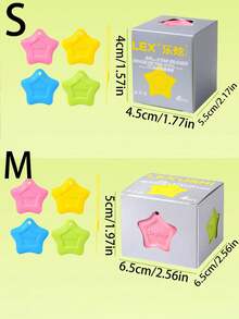 Bộ 4 cục tẩy hình ngôi sao chống thất lạc dành cho học sinh, cục tẩy chính xác và bền bỉ kèm dây đeo, cục tẩy đa chức năng dành cho học sinh. - A - Xem 9