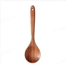 Premium 5-Piece Wooden Cooking Utensil Set, Natural Wood Spoons And Spatulas For Non-Stick Cookware, Easy-To-Clean & Scratch-Free Wooden Spatulas,Heat Resistant Kitchen ToolsNonstick Pans, Perfect Housewarming Cooking Gift - 棕色 - 查看 14