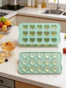 Bộ 2/4 khay đá hình trái tim bằng silicon, khuôn làm bánh đạt chuẩn FDA, khuôn làm sô cô la tự làm, dụng cụ làm bánh, quà tặng Ngày của Mẹ, đồ dùng cho mẹ, đồ dùng làm bánh - Xem 5