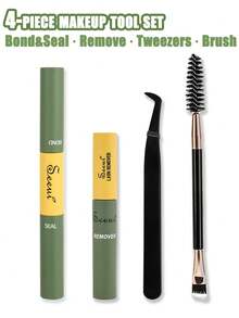 464片/232片睫毛嫁接套装，浓密卷翘睫毛嫁接套装，D型卷翘，DIY睫毛嫁接套装，柔软单根睫毛，自然柔和，打造自然妆效，轻松DIY持久睫毛粘合剂及密封剂，DIY卸妆液，DIY睫毛镊子，睫毛刷，睫毛，簇状睫毛 - 黑色 - 查看 9