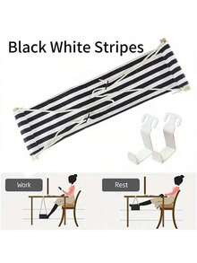 1pc Foot Hammock, Desk Hanging Foot Rest To Relieve Foot Fatigue, Office Relaxation - One Size - View 3