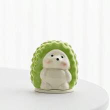 Creative Cute Ceramic Hedgehog Desktop Decor, High-Quality Ceramic Hedgehog Toothpick Holder - A - View 4