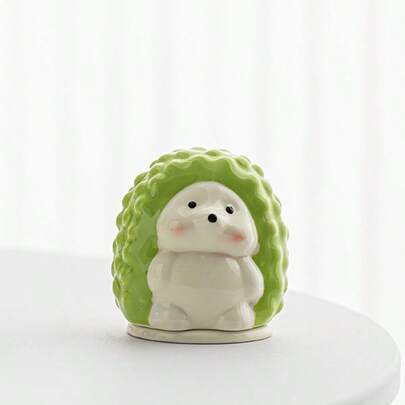 Creative Cute Ceramic Hedgehog Desktop Decor, High-Quality Ceramic Hedgehog Toothpick Holder