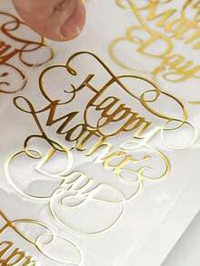 Pegatinas personalizadas de transferencia UV, etiquetas autoadhesivas de cristal transparente en oro y negro, pegatinas decorativas de logotipo 3D adecuadas para vidrio, muebles, artesanías y proyectos DIY, opción ideal para decoración personalizada en el hogar y los negocios - Multicolor - Ver 2