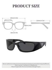 Gafas de sol de mujer con marco negro, protección UV, estilo de playa de verano - Negro - Ver 7