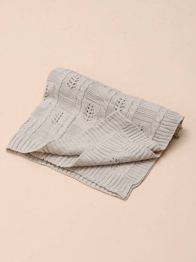 柔软舒适的婴儿针织毯，简约镂空设计，适合春夏，儿童节礼物