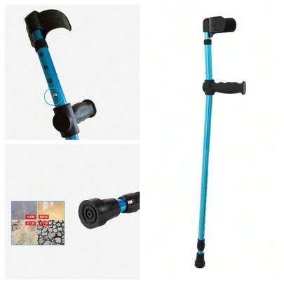 1X Height Adults Foldable Heavy Duty Walking Forearm Crutch Stick Aluminum Alloy