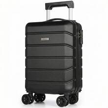Carry-On Luggage Lightweight ABS Hard Shell Cabin Suitcase With Removable Wheels 16 Inch Travel Trolley Case-Black - Black - View 6