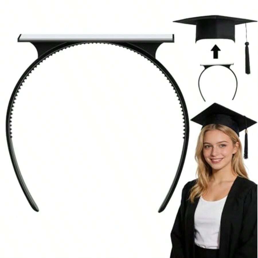 Graduation Cap Headband Grad Cap Headband For Graduation Insert - Secures Graduation Hat And Keep Hairstyle Hat Accessories Hairband For Graduates Students - As Pic - View 1