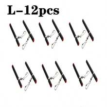 12pcs Plastic Head Swivel Sea Fishing Balance Strong Pin Skewer Hook Holder Anti-Winding Tackle Sinker Slides Fishing Accessory - Multicolor - View 14