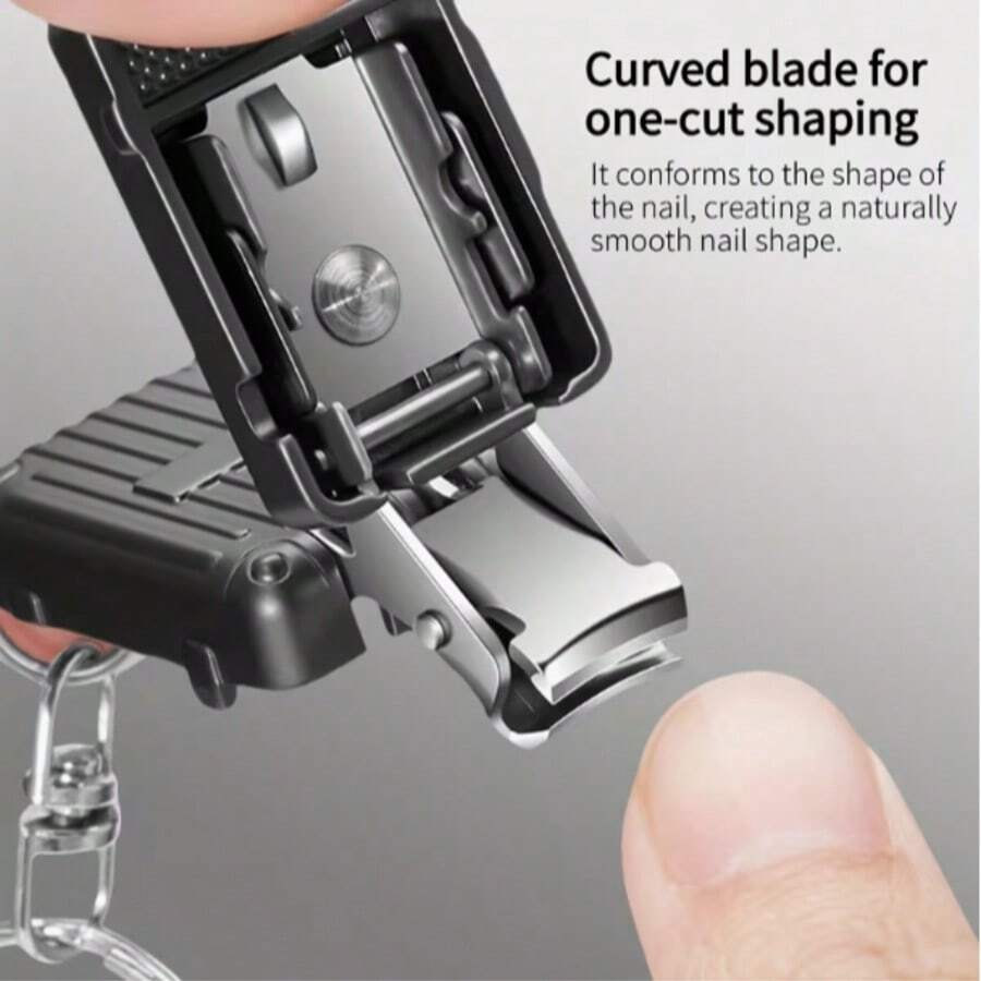 1pc Mini Stainless Steel Folding Nail Clipper, Creative Bag Shaped Design With Keychain, Built-In Nail File, Cute Nail Care Accessory For Trimming Nails