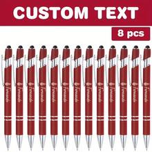 8pcs Customized Name Engraved Metal Ballpoint Pens, Laser Engraved Rocket Pattern, Lightweight And Durable, Business Office, Graduation And Back To School Customized Gift - Sets - View 9