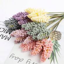 6pcs Artificial Foam Wheat Ears, Fake Wheat And Barley Bundles - Durable Faux Plants, Suitable For Home Decor, Garden, Wedding Party Decoration, Birthday Gifts, DIY Crafts And Romantic Arrangement - Perfect Choice For Seasonal Decoration - Multicolor - View 6