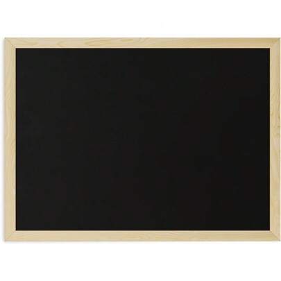 Pizarra de 18x24 pulgadas con marco de madera clara, superficie de escritura premium para oficina, aula y decoración del hogar 310U00 01 Negro