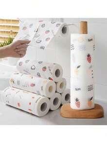 50片装可重复使用清洁布，懒人吸水布，干湿两用可洗一次性布 - 多色 - 查看 1