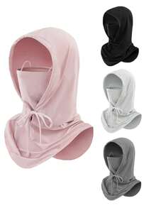 1pc Women's Ice Silk Full Face Sun Protection Mask Hat, Neck Gaiter All-In-One, Suitable For Daily Outings, Spring Trips, Cycling, Blocking UV Rays - Multicolor - View 8