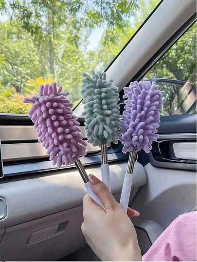 هذه المكنسة الريشية القابلة للتمديد مناسبة لسطح المكتب والكمبيوتر والسيارات والخزائن وما إلى ذلك. امتصاصها الكهروستاتيكي القوي يمكنه امتصاص الجزيئات الدقيقة والغبار والشعر، ويمكنها تنظيف الغبار في الشقوق بسهولة.