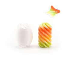 3D蛋壳旋转玩具，减压蛋壳玩具，跨境畅销复活节彩蛋玩具，益智螺旋减压小工具礼品 - 彩色 - 查看 11