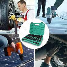 Juego de 20 llaves de tubo de 1/2 pulgada, herramientas premium, color negro. - por defecto - Ver 5