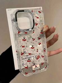1pc Luxury Electroplated Rhinestone Edged Shiny Star Transparent Full Body Shockproof Phone Case, Compatible With IPhone 17/17 Air/17 Pro/17 Pro Max, 16, 16 Pro, 16 Plus, 16 Pro Max, 15, 14, 14 Pro Max, 13, 12, 11 - 清除 2 - 查看 8