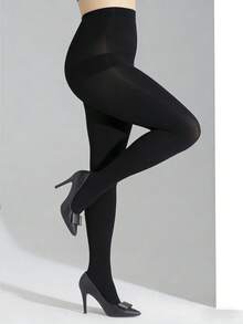 Women's Spring And Summer Black Tight Pantyhose, High-Waisted Abdomen, Slim And Beautiful Legs - Clear - View 4