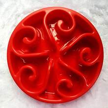 Pet Dog Slow Feeder Bowl Fun Non Slip Anti-Gulping Slower Food Feeding Dishes  Dog Bowl For Large Medium Small Dogs Puppy - Màu đỏ - Xem 15
