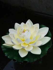 1/3/5/10pcs Artificial Floating Foam Lotus Leaf Decoration, Suitable For Pond, Aquarium And Stage, Realistic Lotus Leaf Green Plant, Fish Pond Simulation Lotus, Realistic Water Lily Micro Landscape, 10cm, Valentine's Day, Birthday, Graduation Gift Party Pack, Room, Home, Wall, Bathroom, Bedroom, Room Decor, Office Desk Accessories, Wedding Supplies, Wedding, Living Room - White - View 9