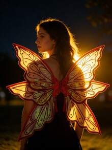 Large Shiny Transparent Fairy Wings For Adults, Butterfly Fairy Halloween Costume, Angel Wings - Multicolor - View 6