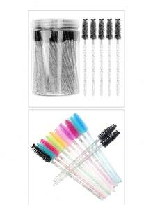 200/1PC Eyelash Brush, Mascara Wands Makeup Brushes Applicators Kits For Eyelash Extensions And Eyebrow Brush With Container - Multicolor - View 10