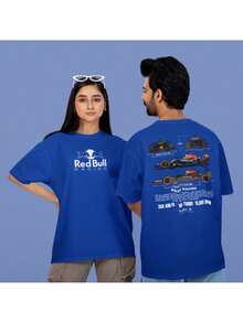 Camiseta Premium Red Bull Racing Corrida F1 100% Algodão Lançamento 2025 - Azul - Visão 1