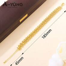 Dubai Fashion Elegant Gold Bracelet 21k Gold Plated Arabic Multi Layer Wrap Bracelets Italian Oman Women Bridal Wedding Party Jewelry - Elegant Bracelet - View 19