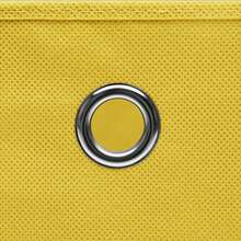 Cajas de almacenaje con tapas 10 uds amarillo 28x28x28 cm multifuncional y gran capacidad ahorra espacio y fácil de limpiar estable y estético ideal para sala de estar comedor y dormitorio - Amarillo - Ver 5