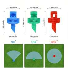 Drip Irrigation Water Dispenser, Micro Sprinkler, Atomizing Sprinkler Refracting Micro Spray Nozzle, Used For Watering Plants And Lawn (90 °, 180 ° And 360 ° Optional) - Irrigation Sprinklers - View 2