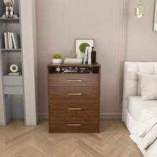 3-In-1 Dressing Table With Open Mirror, Small Dressing Table Set With Clear Glass Tabletop, Compact Dressing Table With 3 Drawers, Bedroom Dressing Table, Dimensions: W60/H118/D40 Cm. - Camel - View 5