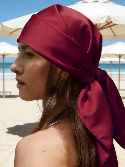 1 pieza Pañuelo de cuello de unicolor, pequeño chal/pañuelo cuadrado de 70x70cm para mujer, adecuado para combinar con vestidos